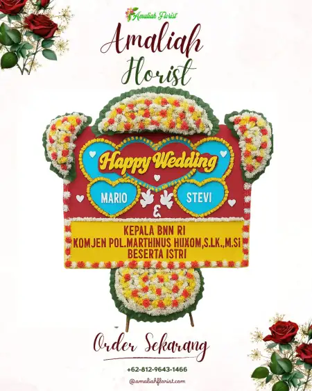 Papan Bunga Pernikahan Daseh
